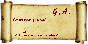 Gosztony Ábel névjegykártya